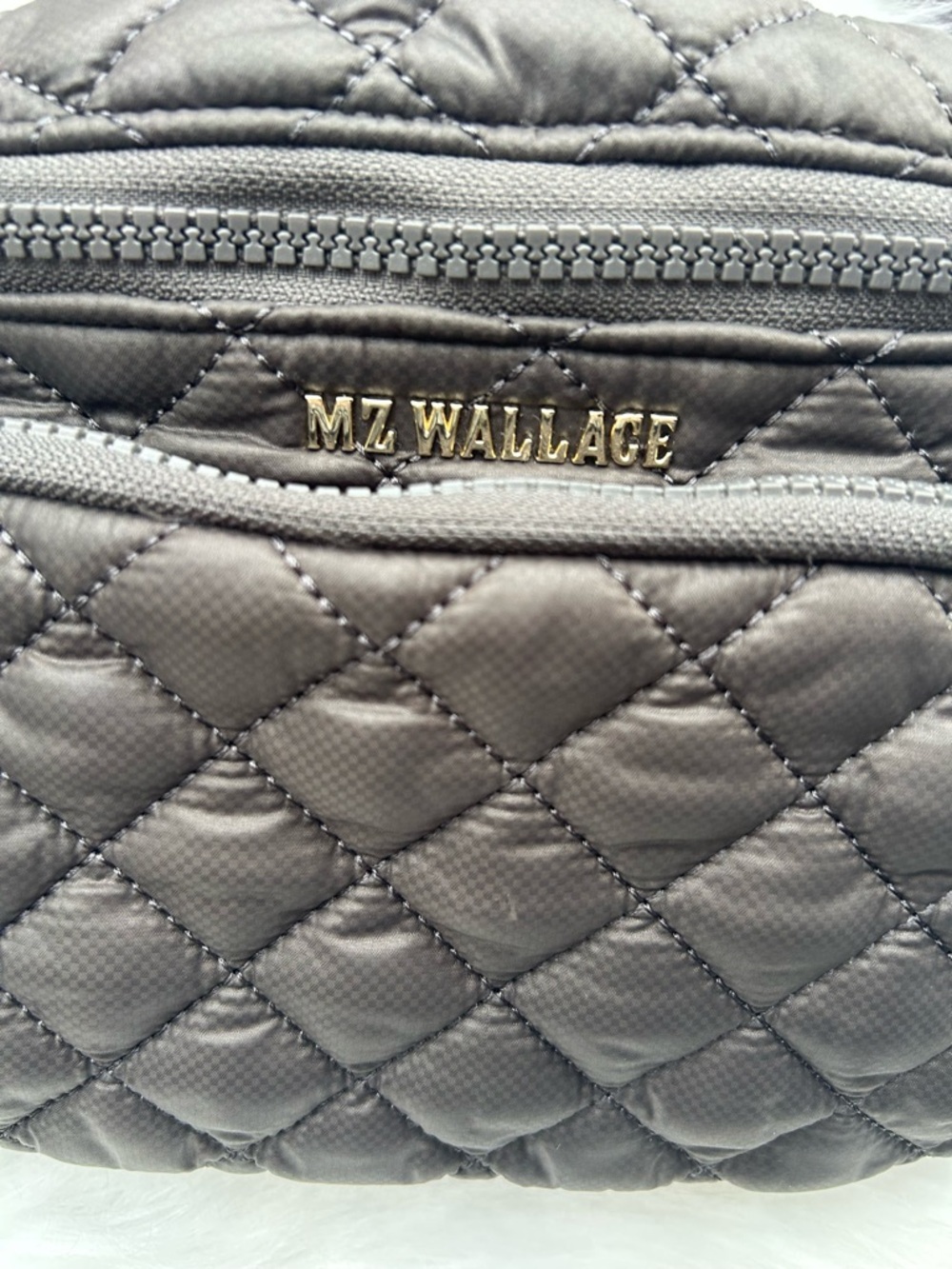 MZ Wallace Quilted Nylon Crossbody Sling - MAGNET with Gold Hardware - Picture 3 of 10